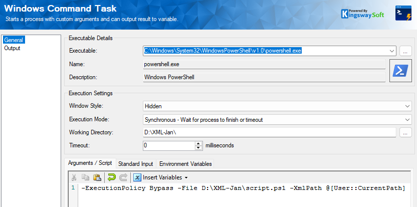 Windows Command Task General